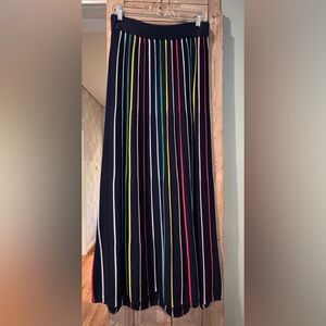 Pearl by Lela Rose navy multi color Maxi Skirt Casual